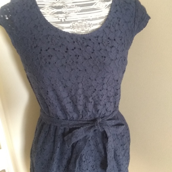*5/$25 sale* Merona navy lace eyelet overlay dress - Picture 3 of 5